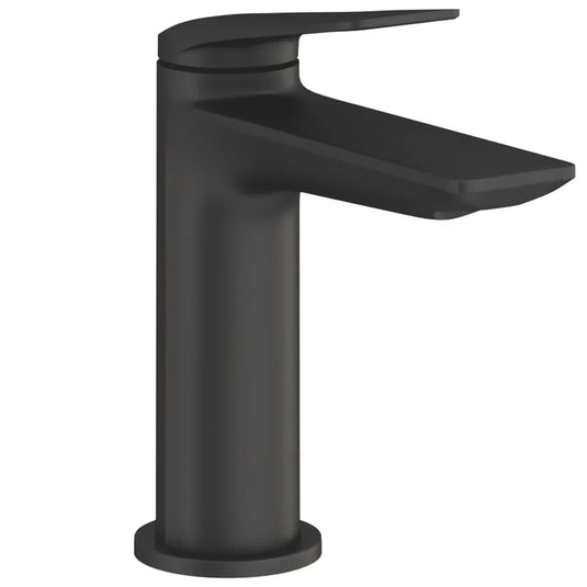 Britton Greenwich Single Lever Monobloc Basin Mixer Tap - Matt Black - Envy Bathrooms Ltd