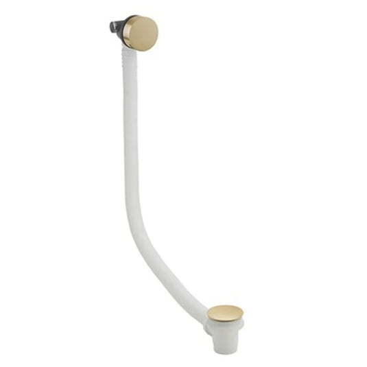 Britton Hoxton Sprung Plug Bath Waste with Overflow Filler - Brushed Brass - Envy Bathrooms Ltd