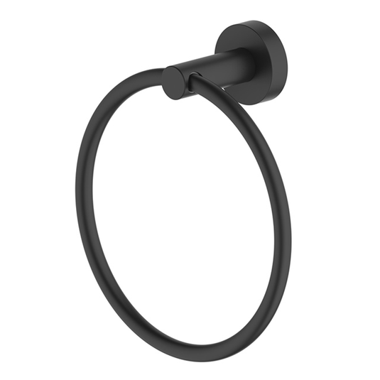 Britton Hoxton Towel Ring - Matt Black - Envy Bathrooms Ltd