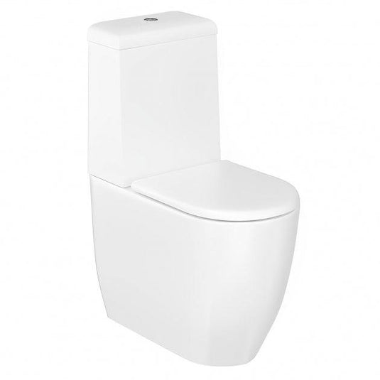 Britton Milan Close Coupled Rimless Pan & Soft Close Seat - White - 15B35307 - Envy Bathrooms Ltd