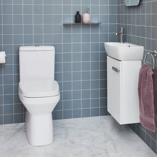 Britton Open Back Close Coupled Toilet - White - MYCCTW - Envy Bathrooms Ltd