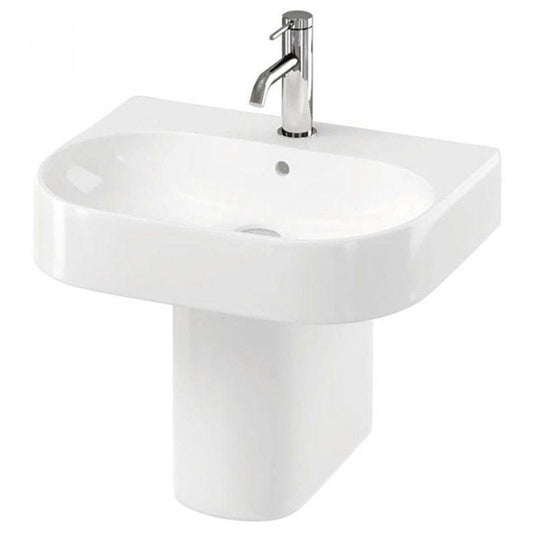 Britton Round Semi Pedestal - White - SP1033 - Envy Bathrooms Ltd