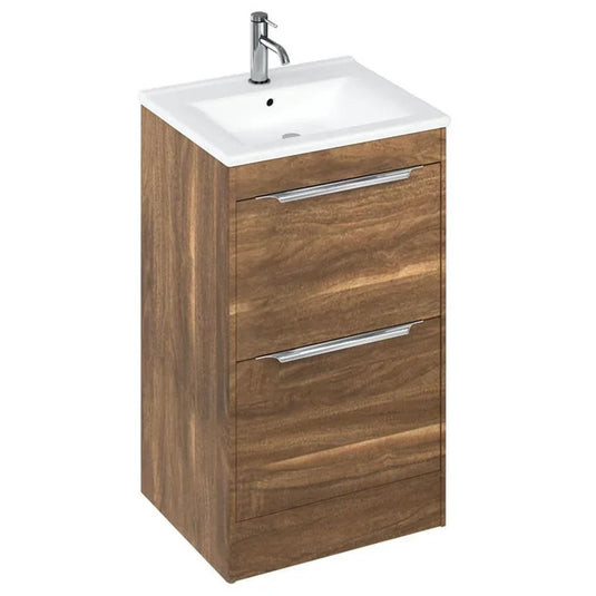 Britton Shoreditch 550mm Floor Standing 2-Drawer Vanity Unit - Caramel - S55FSC  - Envy Bathrooms Ltd