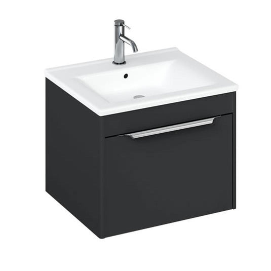 Britton Shoreditch 550mm Wall Hung 1-Drawer Vanity Unit - Matt Grey - S55SDG - Envy Bathrooms Ltd