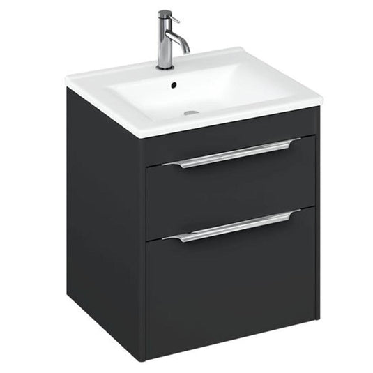 Britton Shoreditch 550mm Wall Hung 2-Drawer Vanity Unit - Matt Grey - S55DDG - Envy Bathrooms Ltd