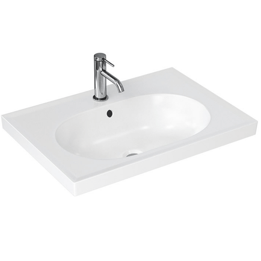 Britton Shoreditch 650mm Inset Countertop Basin - White - SHR013 - Envy Bathrooms Ltd