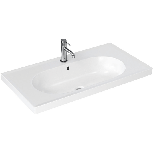 Britton Shoreditch Inset Countertop Basin 850mm Wide - 1 Tap Hole - Envy Bathrooms Ltd