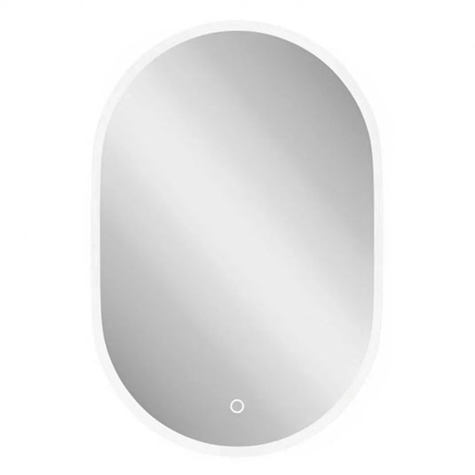 Britton Shoreditch Oval LED Bathroom Mirror 600mm H x 400mm W - Illuminated - Chrome - Envy Bathrooms Ltd