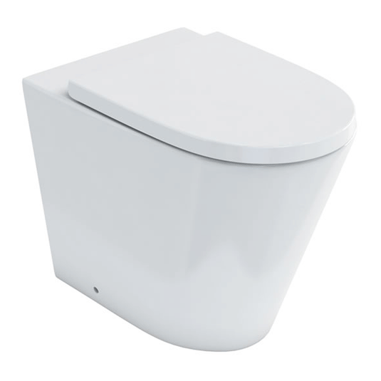 Britton Sphere Rimless Back To Wall Toilet Pan - Soft Close Seat - Envy Bathrooms Ltd