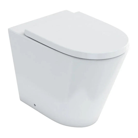 Britton Sphere Rimless Back To Wall Toilet Pan - Soft Close Seat - Envy Bathrooms Ltd