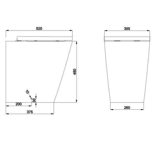 Britton Sphere Rimless Comfort Height Back To Wall Toilet Pan - Soft Close Seat - Envy Bathrooms Ltd