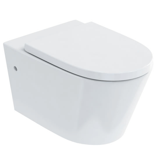 Britton Sphere Rimless Wall Hung Toilet Pan - Soft Close Seat - Envy Bathrooms Ltd