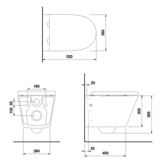 Britton Sphere Rimless Wall Hung Toilet Pan - Soft Close Seat - Envy Bathrooms Ltd