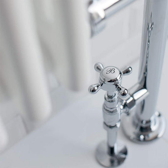 Burlington Angled Radiator Valves Chrome | R6CHR - Envy Bathrooms Ltd