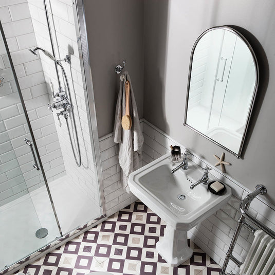 Burlington Arched Mirror with Chrome Frame | A9CHR - Envy Bathrooms Ltd