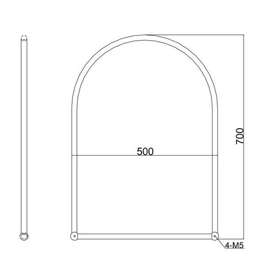 Burlington Arched Mirror with Chrome Frame | A9CHR - Envy Bathrooms Ltd
