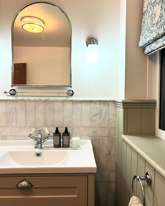 Burlington Arched Mirror with Chrome Frame | A9CHR - Envy Bathrooms Ltd