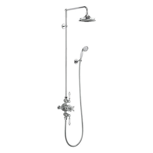 Burlington Avon Thermostatic Two Outlet Exposed Shower Valve Chrome | BAF3S-V16 - Envy Bathrooms Ltd