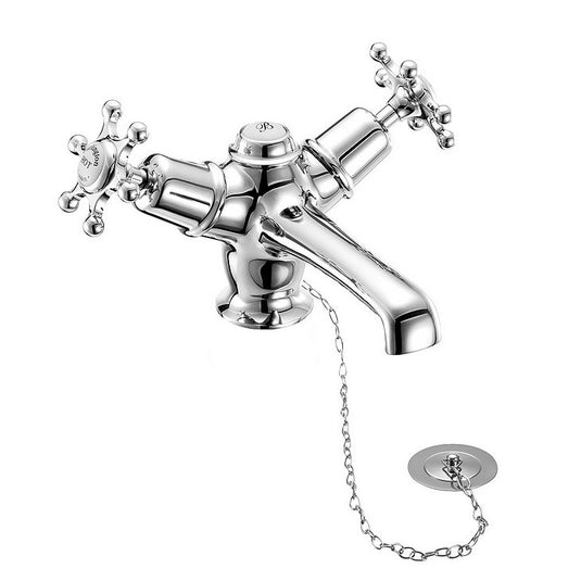 Burlington Birkenhead Basin Mixer with Plug & Chain Chrome | BI5 - Envy Bathrooms Ltd