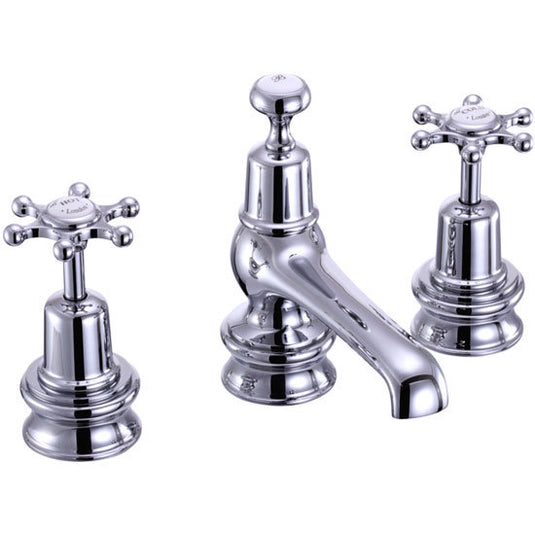 Burlington Birkenhead Regent 3TH Basin Mixer with Pop Up Waste Chrome | BIR12 - Envy Bathrooms Ltd