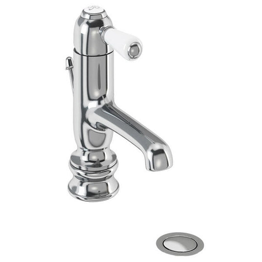 Burlington Chelsea Regent Straight Mono Basin Mixer Chrome | CHR20 - Envy Bathrooms Ltd