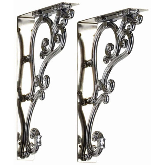 Burlington Chrome Ornate Medium Brackets Chrome | T32CHR - Envy Bathrooms Ltd