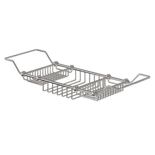 Burlington Chrome Plated Brass Extendable Bath Rack Chrome | A27CHR - Envy Bathrooms Ltd