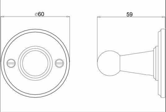 Burlington Chrome Single Robe Hook Chrome | A14CHR - Envy Bathrooms Ltd