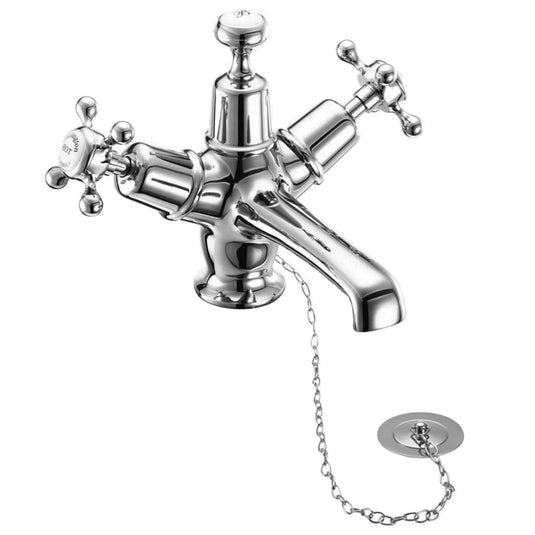 Burlington Claremont Basin Mixer with Plug & Chain Waste Chrome | CL5 - Envy Bathrooms Ltd
