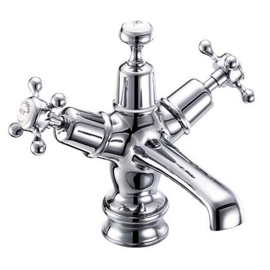Burlington Claremont Regent Basin Mixer with Click-Clack Waste Chrome | CLR6-QT-CHR - Envy Bathrooms Ltd