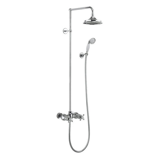 Burlington Eden Thermostatic Two Outlet Exposed Shower Bar Valve Chrome | BEF2S-V16 - Envy Bathrooms Ltd