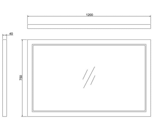 Burlington Framed 120 Mirror Classic Grey | M12OG - Envy Bathrooms Ltd