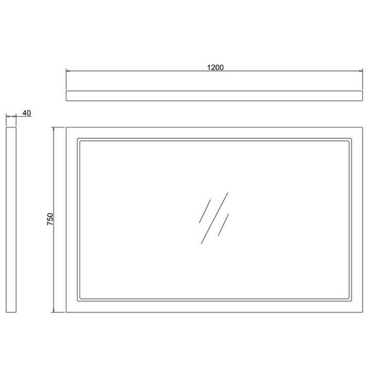 Burlington Framed 120 Mirror Matt Green | M12OMG - Envy Bathrooms Ltd