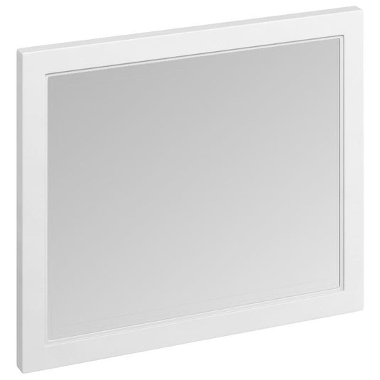Burlington Framed 90 Mirror Matt White | M9OW - Envy Bathrooms Ltd