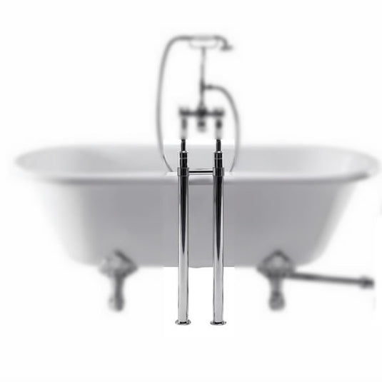 Burlington Freestanding Bath Standpipes with Support Bar Gold | W7-GOLD - Envy Bathrooms Ltd