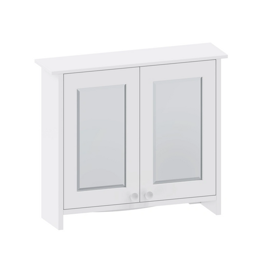 Burlington Guild Mirror Cabinet 650mm Varley White | GU6057VW_CAB - Envy Bathrooms Ltd