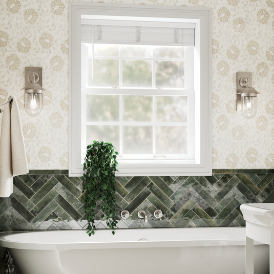 Burlington Guild Wall Mounted Light with Clear Glass Brushed Nickel | GUL002L - Envy Bathrooms Ltd