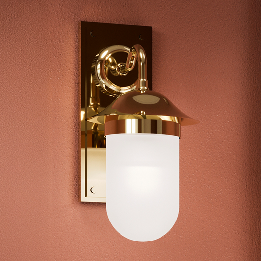 Burlington Guild Wall Mounted Light with Frosted Glass Gold | GUL001G - Envy Bathrooms Ltd