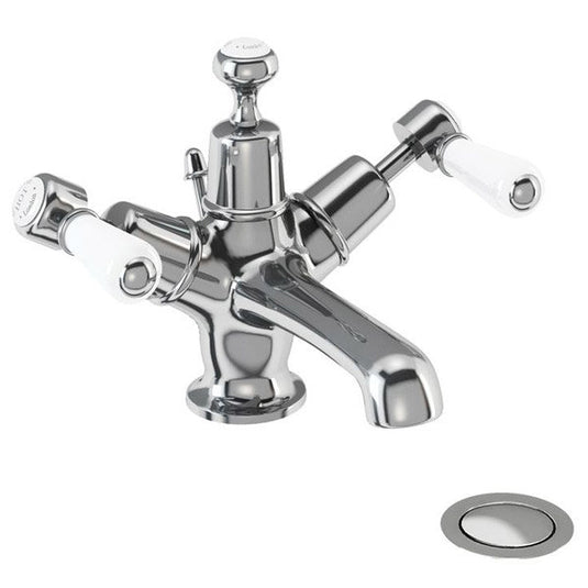 Burlington Kensington Basin Mixer with Pop Up Waste Chrome | KE4 - Envy Bathrooms Ltd