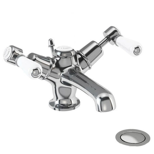 Burlington Kensington Basin Mixer with Pop Up Waste Chrome | KE4 - Envy Bathrooms Ltd