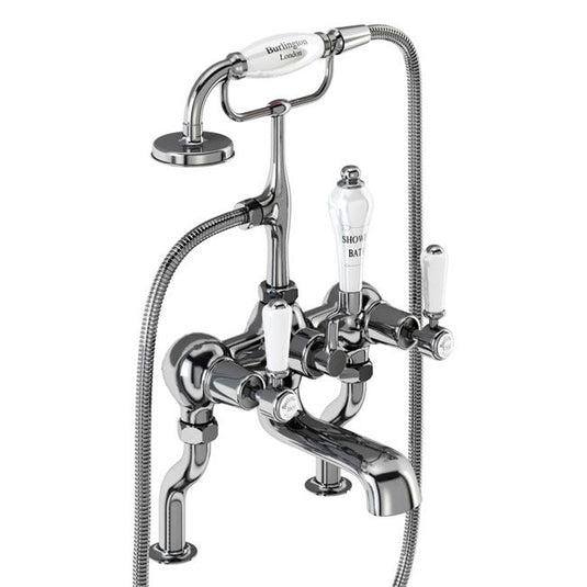 Burlington Kensington Deck Mounted Bath Shower Mixer Chrome | KE15 - Envy Bathrooms Ltd
