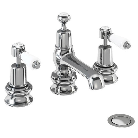 Burlington Kensington Regent 3 Tap Hole Basin Mixer Chrome | KER12 - Envy Bathrooms Ltd