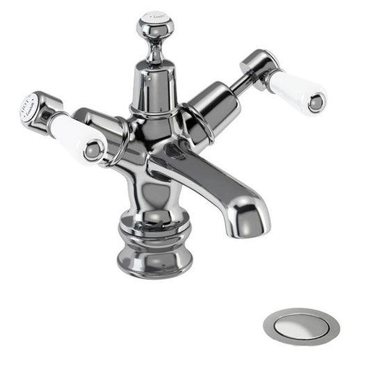 Burlington Kensington Regent Basin Mixer Tap with Click-Clack Waste Chrome | KER6 - Envy Bathrooms Ltd