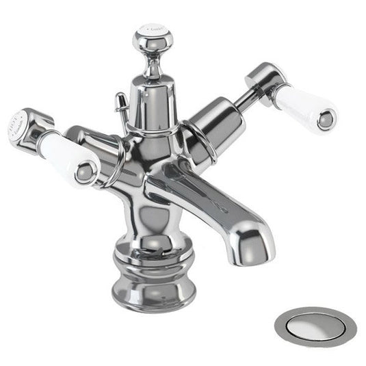 Burlington Kensington Regent Basin Mixer with Pop Up Waste Chrome | KER4 - Envy Bathrooms Ltd