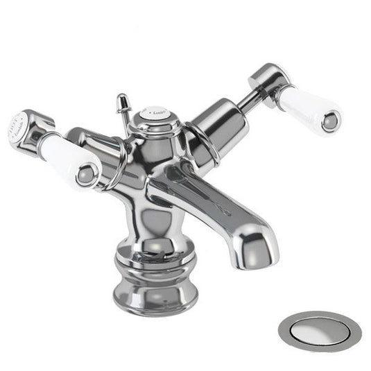 Burlington Kensington Regent Basin Mixer with Pop Up Waste Chrome | KER4 - Envy Bathrooms Ltd