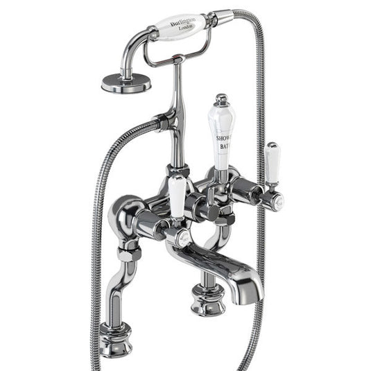Burlington Kensington Regent Deck Mounted Bath Shower Mixer Chrome | KER15 - Envy Bathrooms Ltd