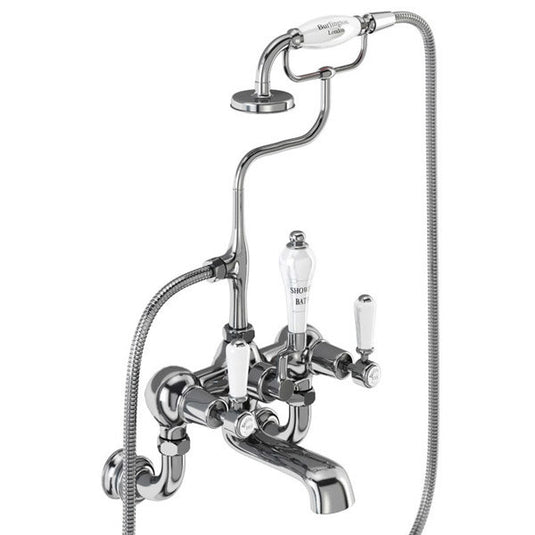 Burlington Kensington Regent Wall Mounted Bath Shower Mixer Chrome | KER17 - Envy Bathrooms Ltd