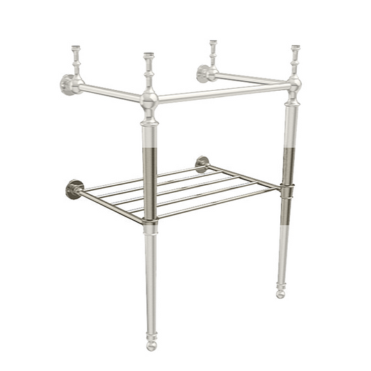 Burlington Optional Towel Rack for 61cm Basin Washstand Brushed Nickel | T23A-S-BNKL - Envy Bathrooms Ltd