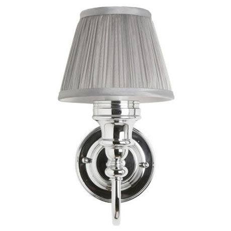 Burlington Ornate Light With Chrome Base and Chiffon Silver Shade | BL25 - Envy Bathrooms Ltd