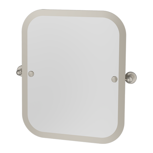Burlington Rectangular Swivel Mirror Brushed Nickel | A40-BNKL - Envy Bathrooms Ltd